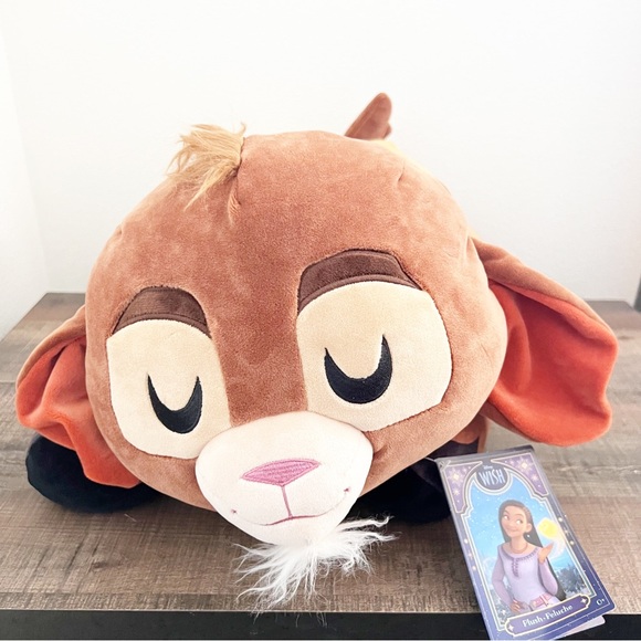 NWT Disney Parks Cuddleez Wish Valentino The Goat Large Plush Yellow Brown 24” - Picture 4 of 7